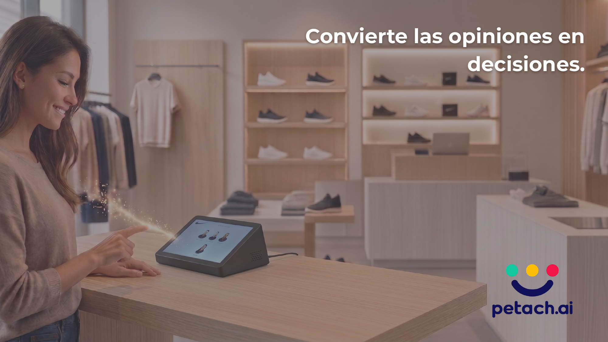 Cliente evaluando su experiencia en una tienda